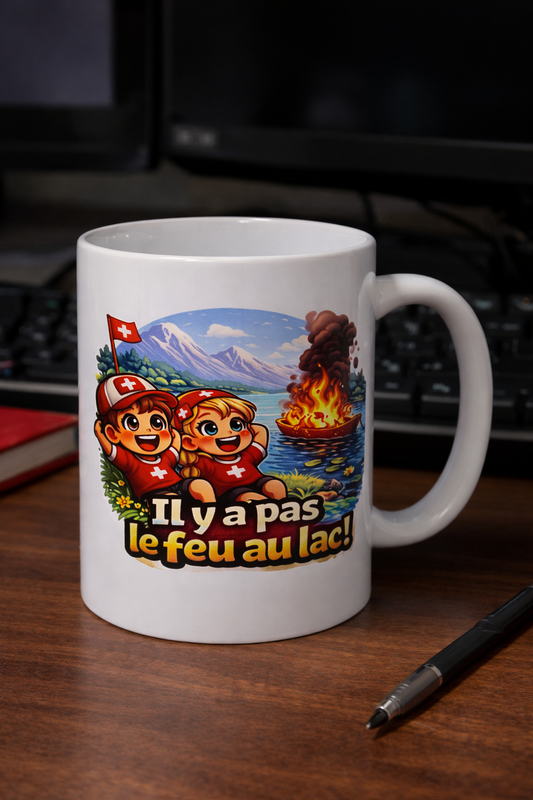 Mug Suisse - Il y a pas le feu au lac !