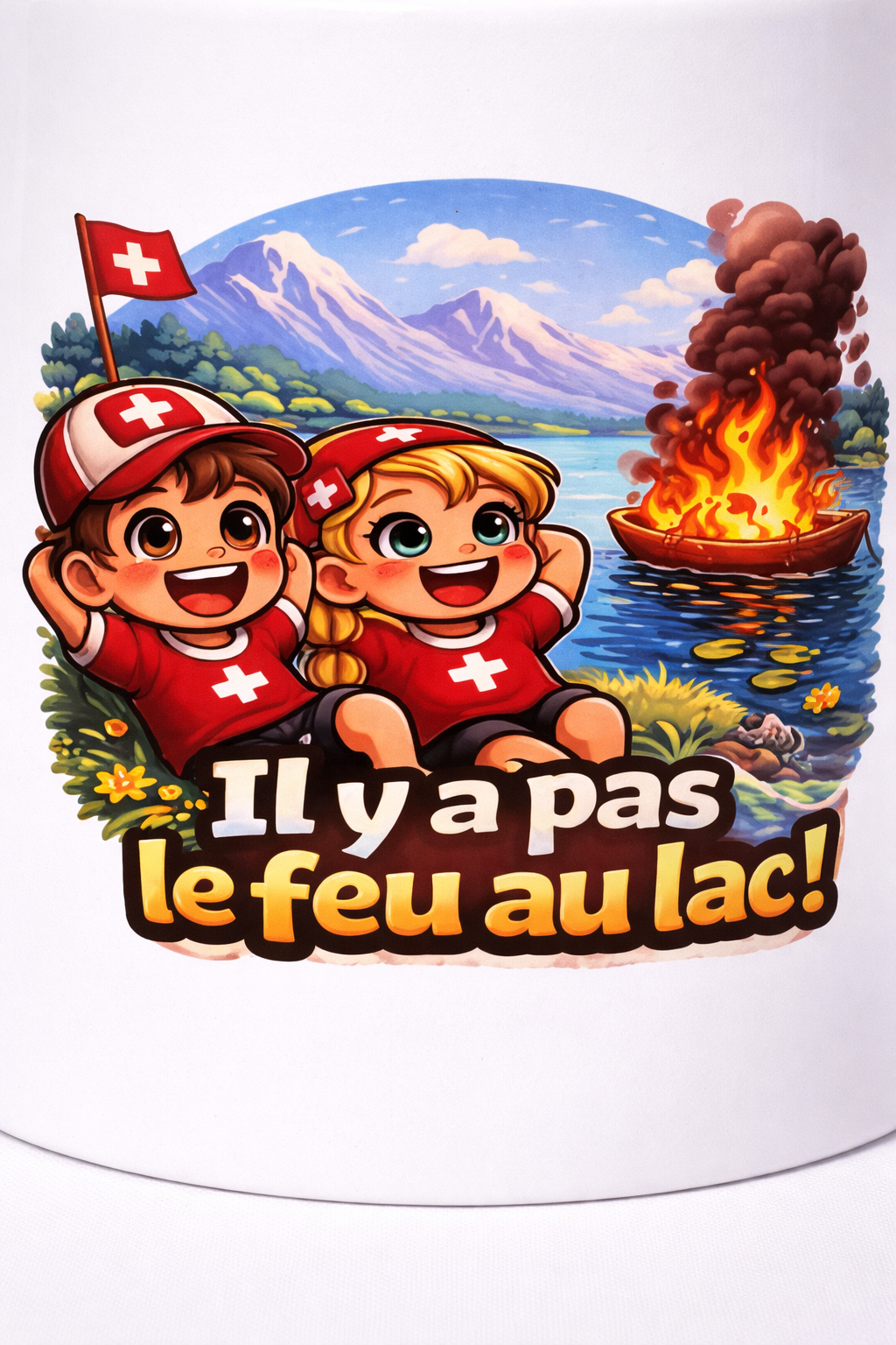 Mug Suisse - Il y a pas le feu au lac !