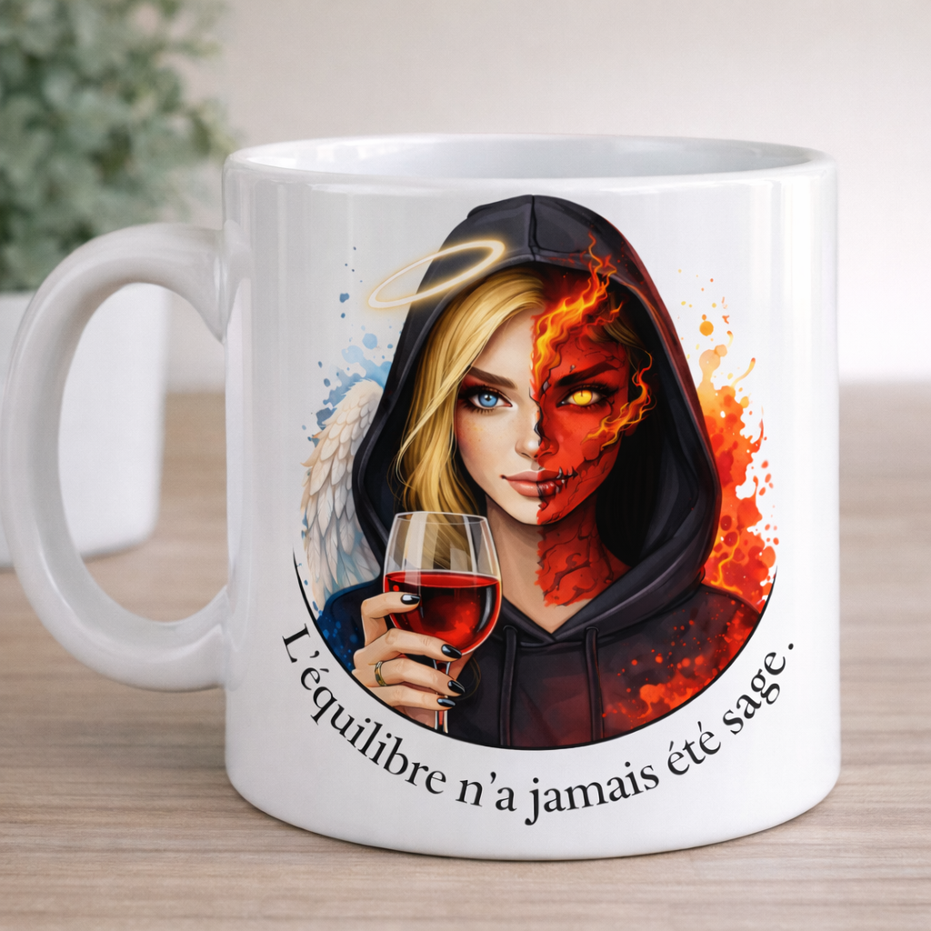 đ€ Mug âLâĂ©quilibre nâa jamais Ă©tĂ© sageâ