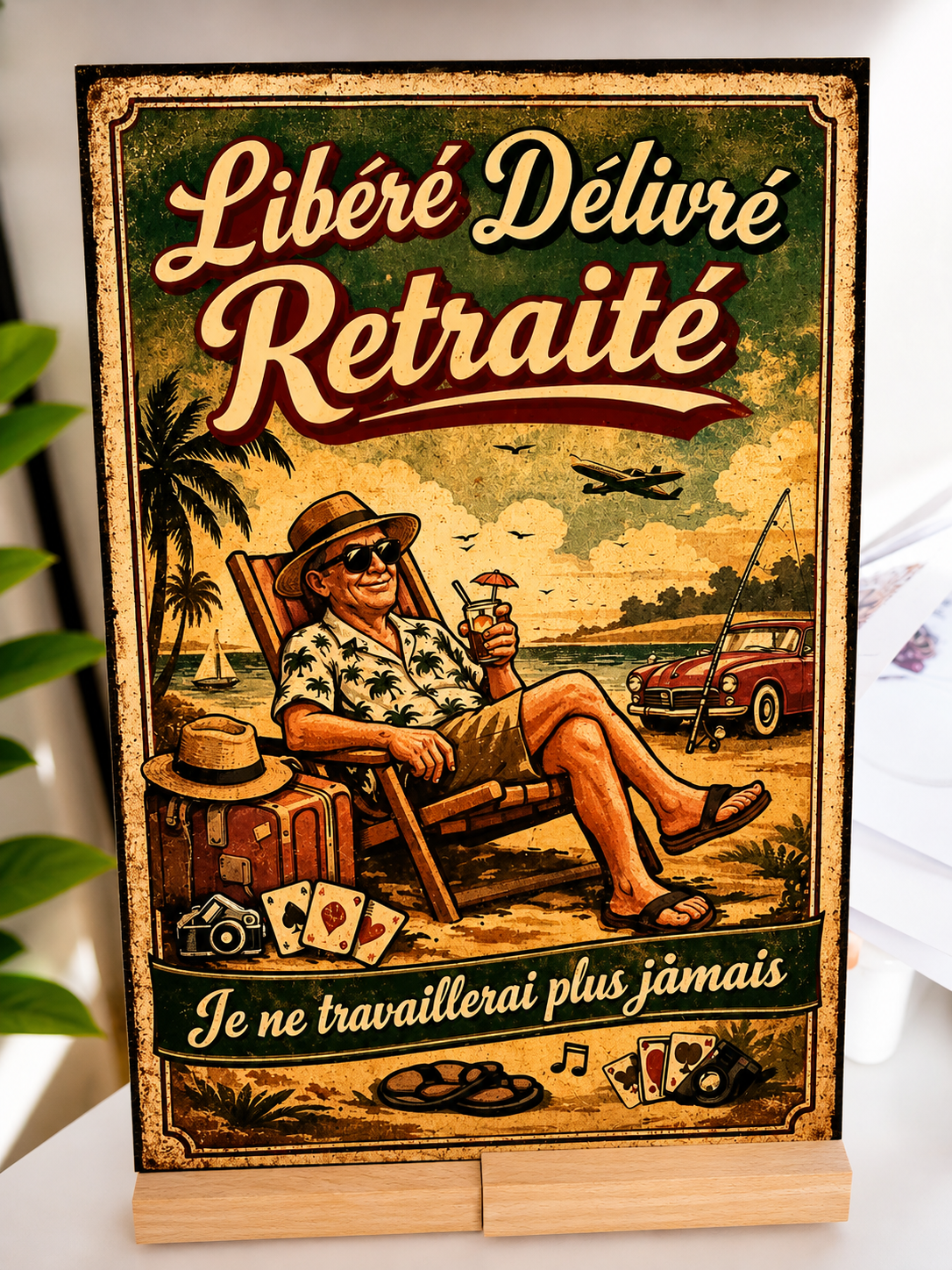 🛒 Plaque Métal Personnalisée – Style Vintage & Moderne